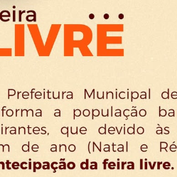 ALTERAÇÃO NA FEIRA LIVRE