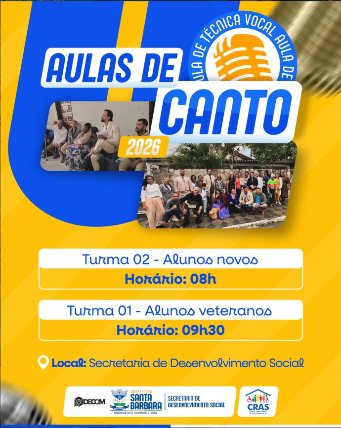 Aulas de Canto 2026