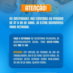 Atenção, população!